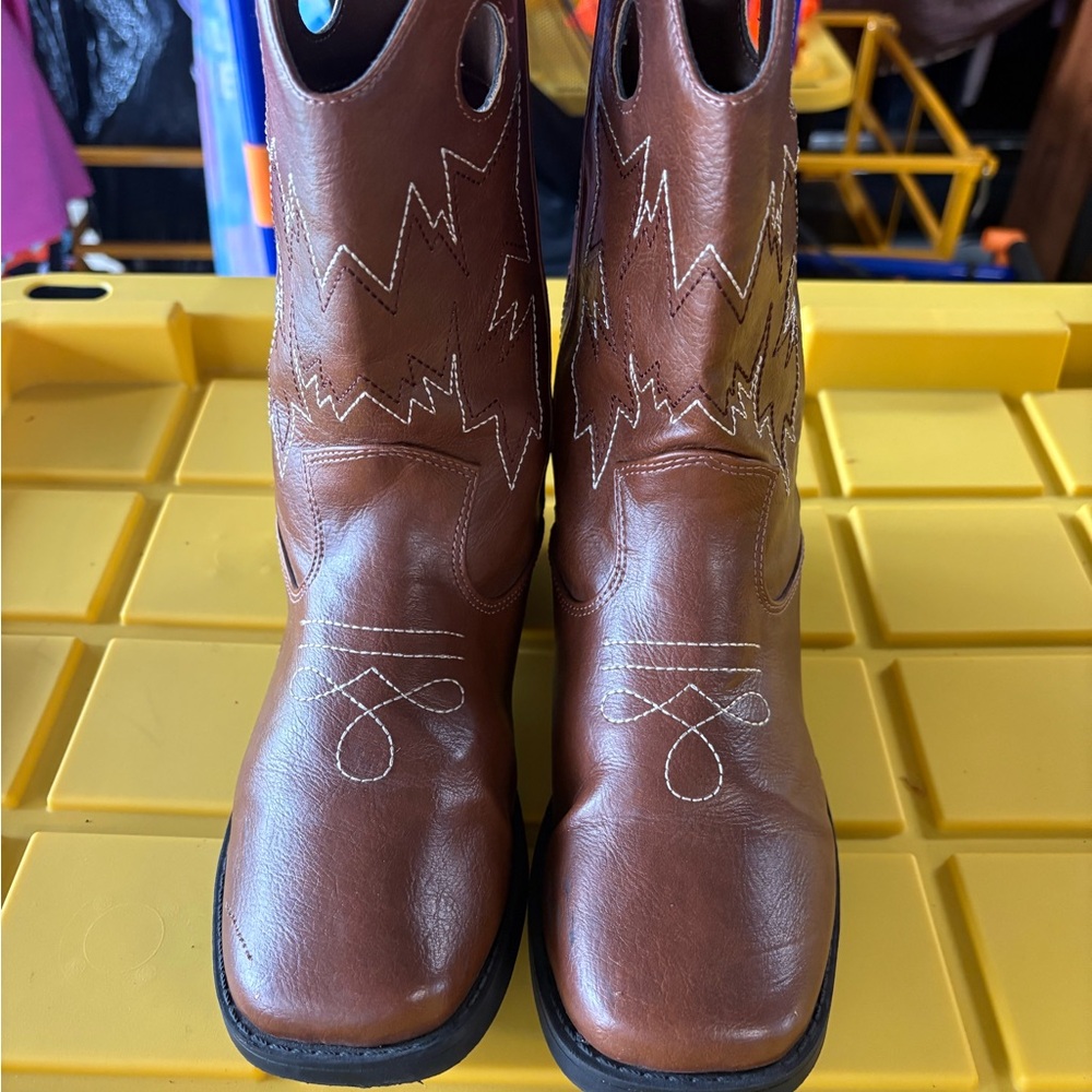 Kids Brown Cowboy Boots